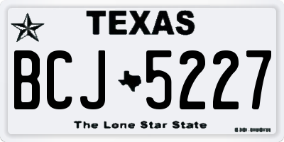 TX license plate BCJ5227