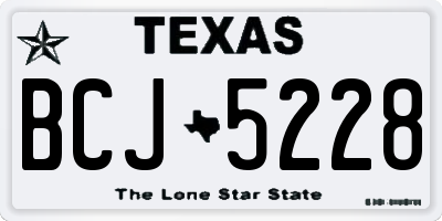 TX license plate BCJ5228