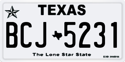 TX license plate BCJ5231