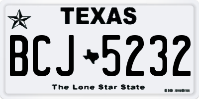 TX license plate BCJ5232