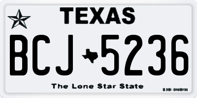 TX license plate BCJ5236