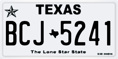 TX license plate BCJ5241