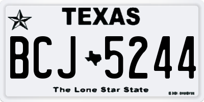 TX license plate BCJ5244