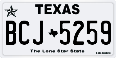 TX license plate BCJ5259