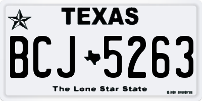 TX license plate BCJ5263