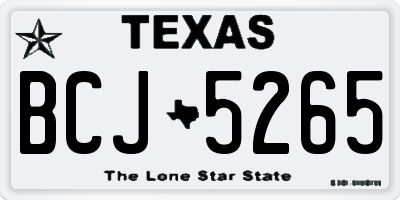 TX license plate BCJ5265