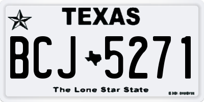 TX license plate BCJ5271
