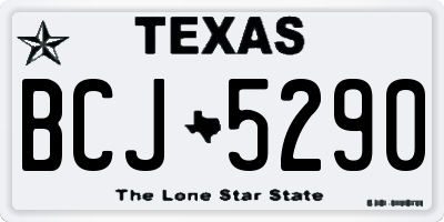TX license plate BCJ5290