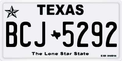 TX license plate BCJ5292