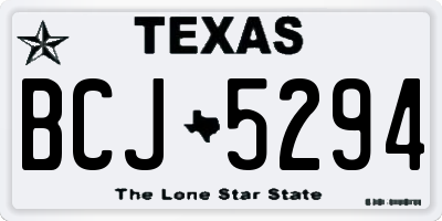 TX license plate BCJ5294