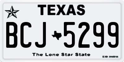 TX license plate BCJ5299