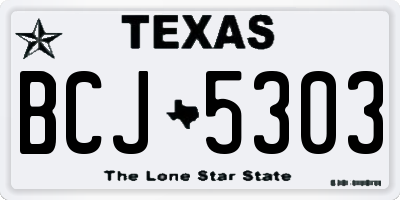 TX license plate BCJ5303