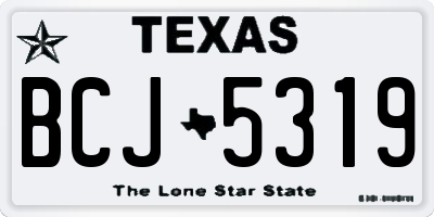 TX license plate BCJ5319