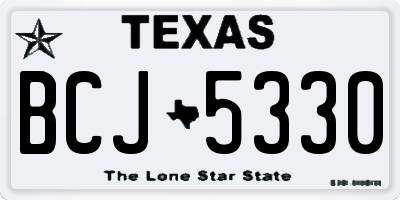 TX license plate BCJ5330