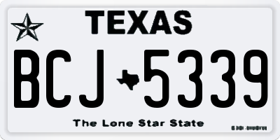 TX license plate BCJ5339