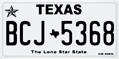 TX license plate BCJ5368