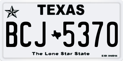 TX license plate BCJ5370