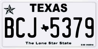 TX license plate BCJ5379