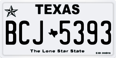TX license plate BCJ5393
