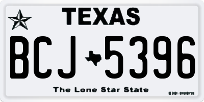 TX license plate BCJ5396