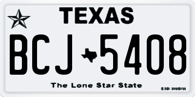 TX license plate BCJ5408