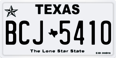 TX license plate BCJ5410