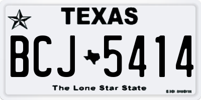 TX license plate BCJ5414