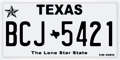 TX license plate BCJ5421