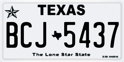 TX license plate BCJ5437
