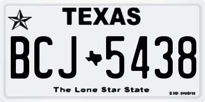 TX license plate BCJ5438