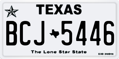 TX license plate BCJ5446