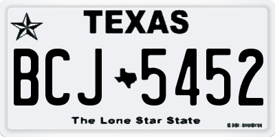 TX license plate BCJ5452