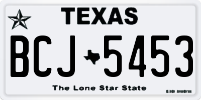 TX license plate BCJ5453