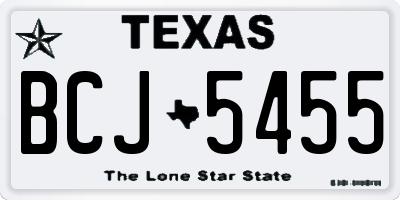 TX license plate BCJ5455