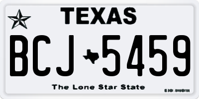 TX license plate BCJ5459