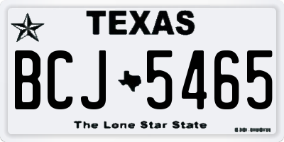TX license plate BCJ5465