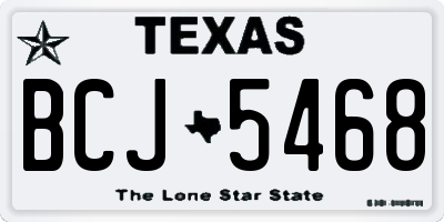 TX license plate BCJ5468