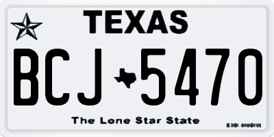TX license plate BCJ5470