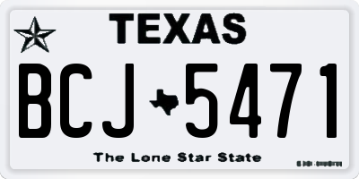 TX license plate BCJ5471