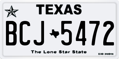 TX license plate BCJ5472