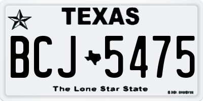 TX license plate BCJ5475