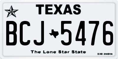 TX license plate BCJ5476