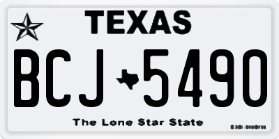 TX license plate BCJ5490