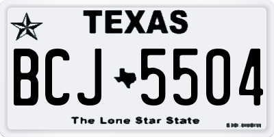 TX license plate BCJ5504