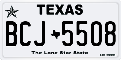 TX license plate BCJ5508