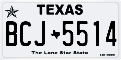 TX license plate BCJ5514