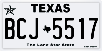 TX license plate BCJ5517
