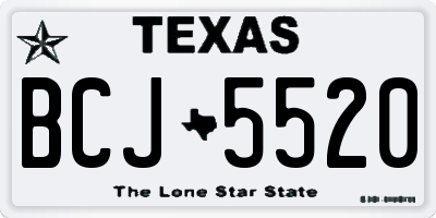 TX license plate BCJ5520