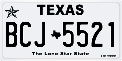 TX license plate BCJ5521