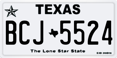 TX license plate BCJ5524